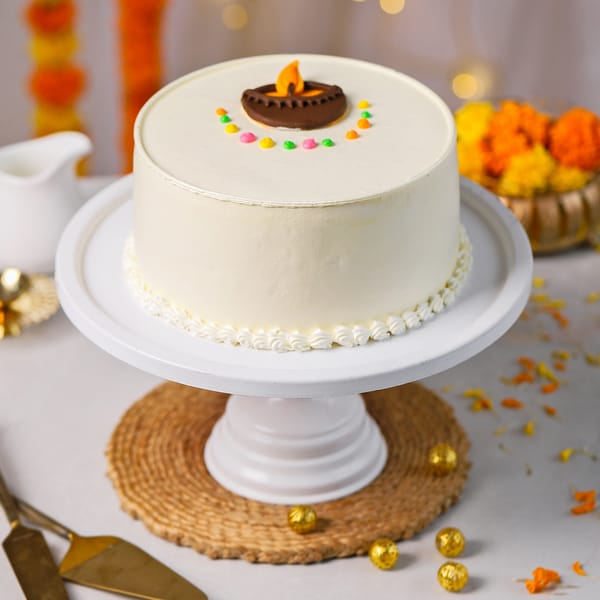 Traditional Diwali Cream Cake