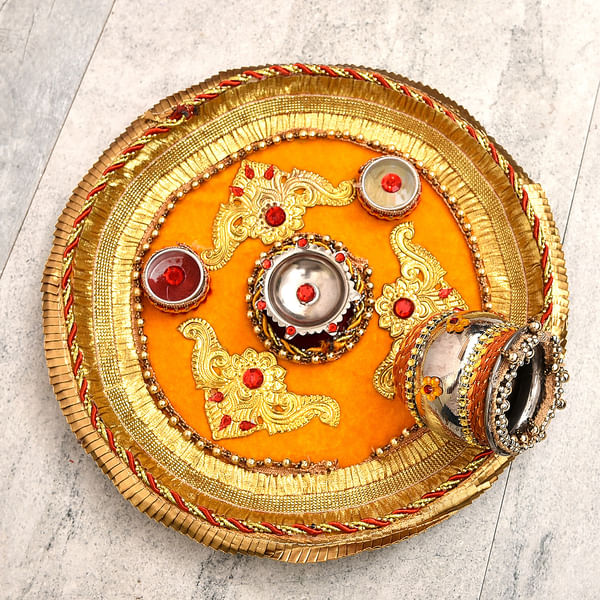 Traditional Karwa Chauth Puja Thali Set