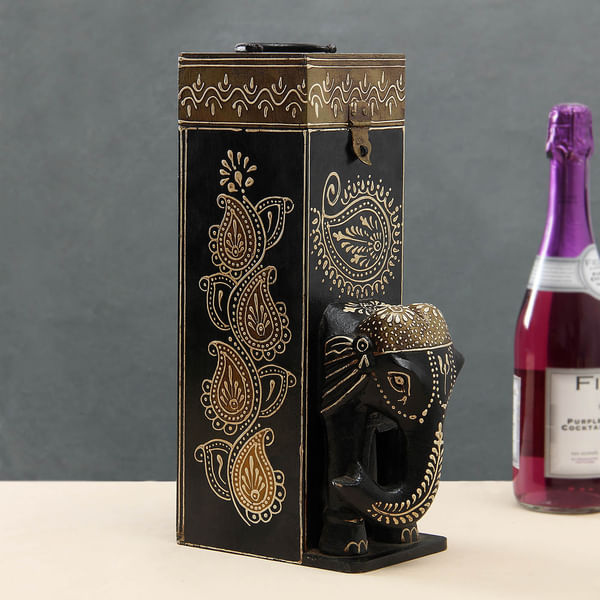 Traditional Wooden Hand Painted Wine Box