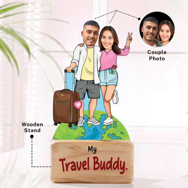 Travel Buddy Personalized Caricature Gift