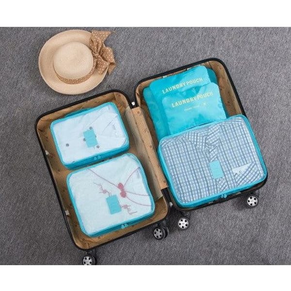 Travel Organizer Pouches - Polyester - Set Of 6