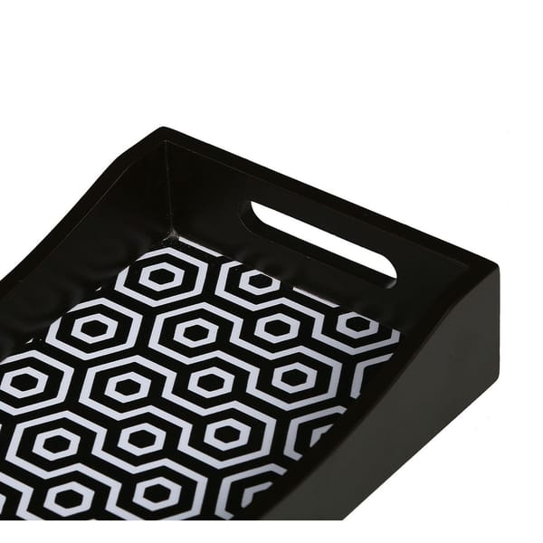 Tray - Black And White - Rectangular