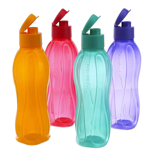 TUPPERWARE FLIP TOP 750 ML WATER BOTTLE SET OF 4