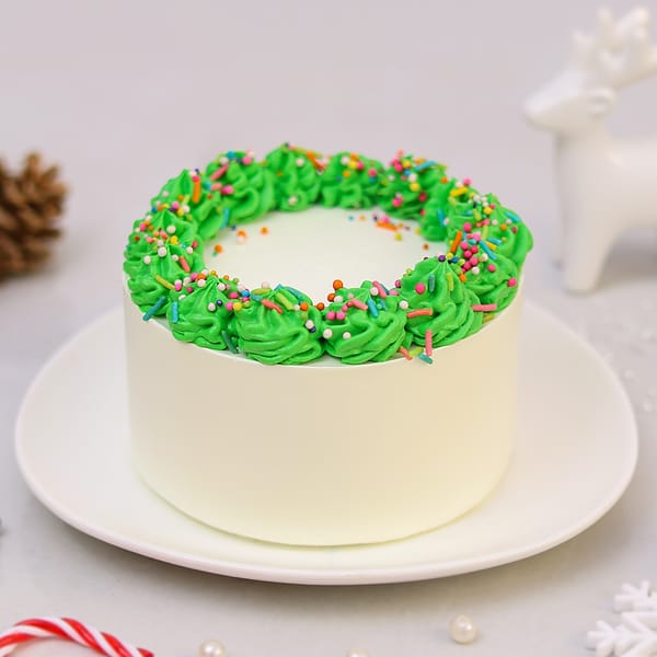 Twinkling Trees Christmas Cake