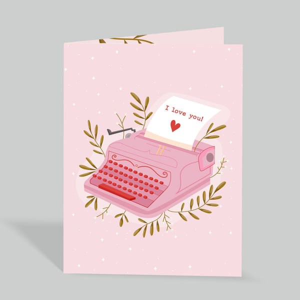 Typed with Love Premium Card