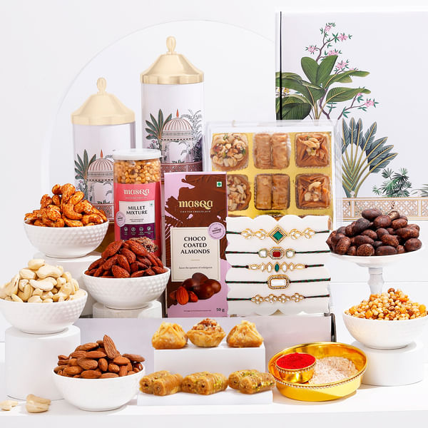 Ultimate Indulgence Kundan Rakhi Hamper