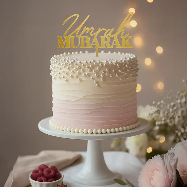 Umrah Mubarak Pearl-Touched Layered Cake (500 g)