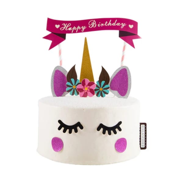 Unicorn-Themed Cake with Five Layers of Colourful Chiffon