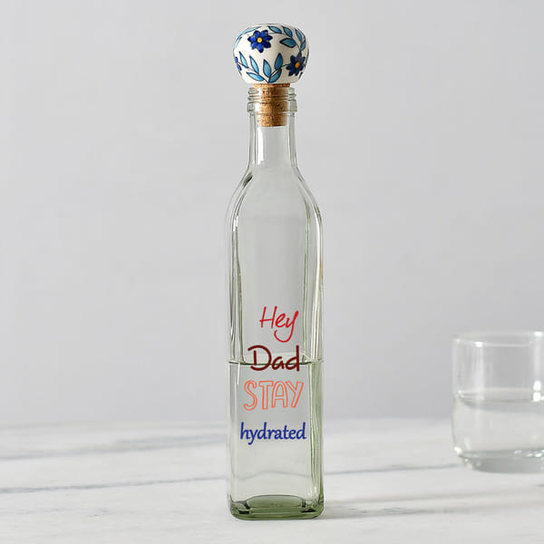 Unique Glass Bottle with Ceramic Stopper for Dad