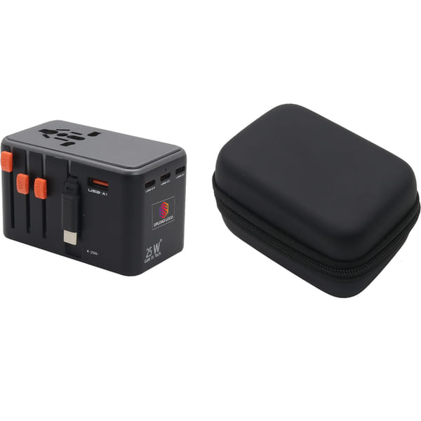Universal Travel Adapter with Type-C Cable