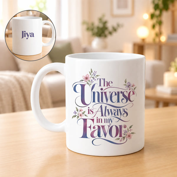 Universe is Always In My Favor Personalized Mug