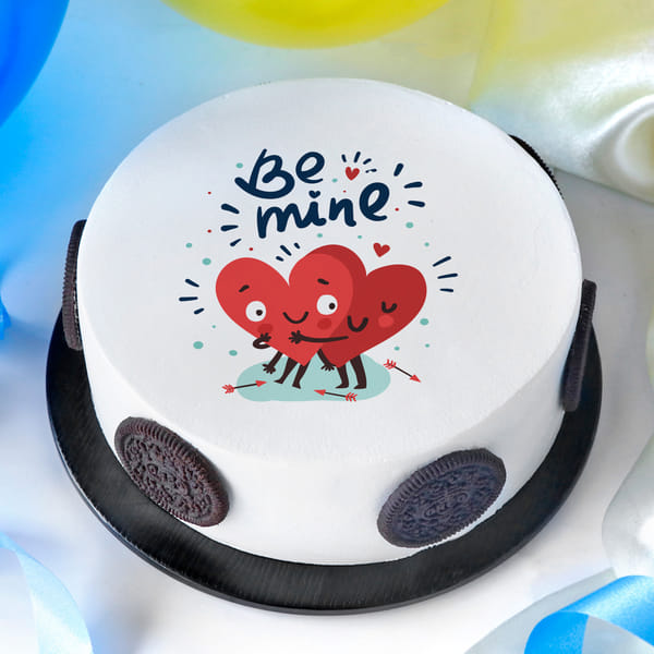Valentine Be Mine Oreo Poster Cake