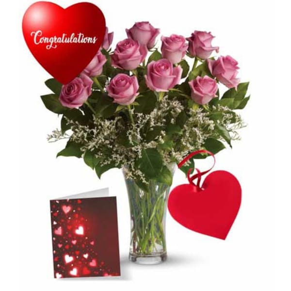 Valentine's Day 10 Soft Pink Roses