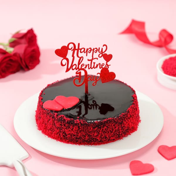 Valentine's Day Choco Velvet Cake (450 Gm)