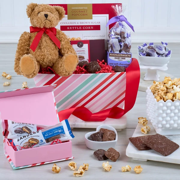 Valentine's Day Chocolate And Cookies Gift Basket