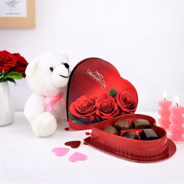 Valentine's Day Chocolates And Cuddles Combo