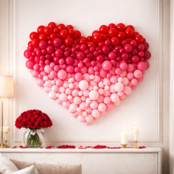 Valentines Day Heart Balloon Arrangement