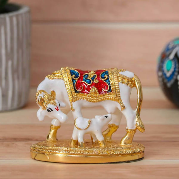Vastu Kamdhenu Cow With Calf Idol