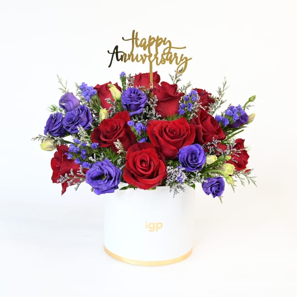 Velvet Amour Anniversary Floral Arrangement