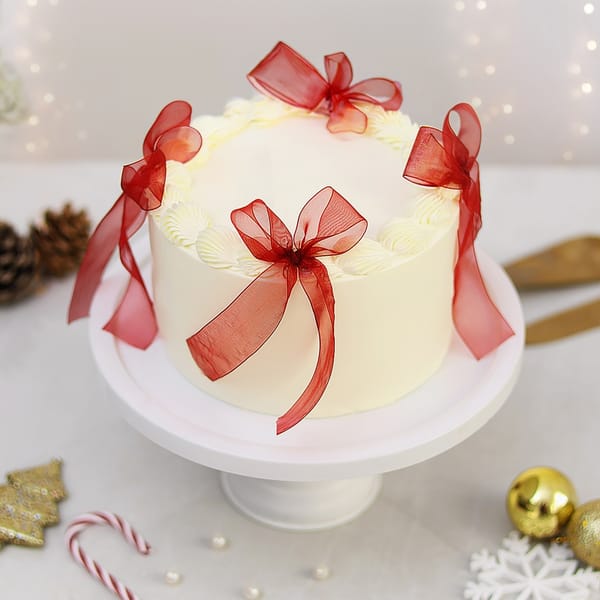 Velvet Ribbon Festive Cake (500 Gm)