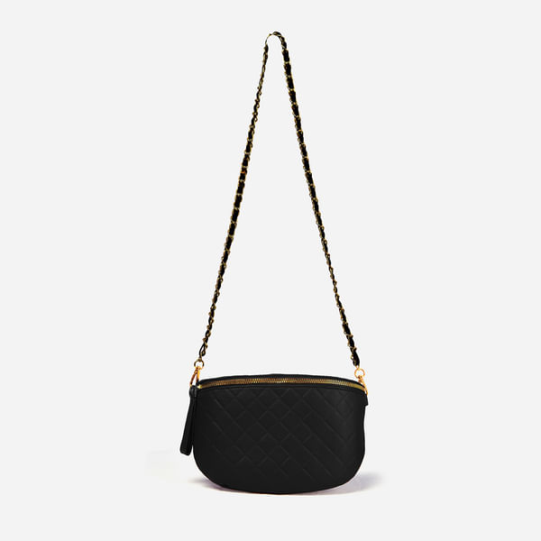 Versatile And Chic Black Sling Bag