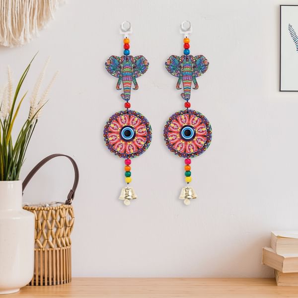 Vibrant Gaj Shakti Kavach Wall Hanging For Diwali