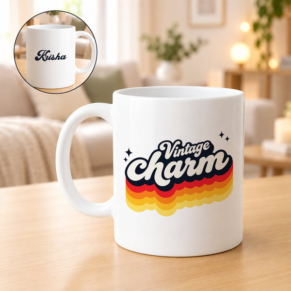 Vintage Charm Personalized Coffee Mug