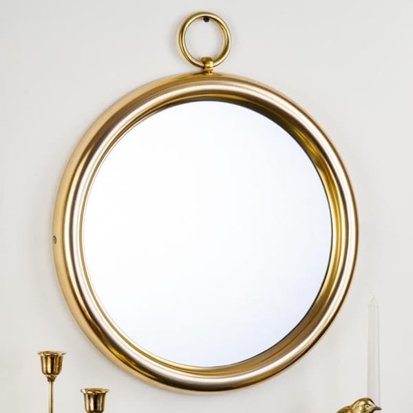 Wall Mirror - Round - Gold