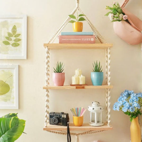 Wall Shelf - Boho - 3 Layer - Single Piece
