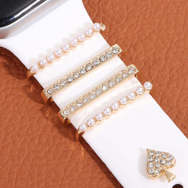 Watch Charm - Pearls And Diamonds - Assorted - Set Of 5