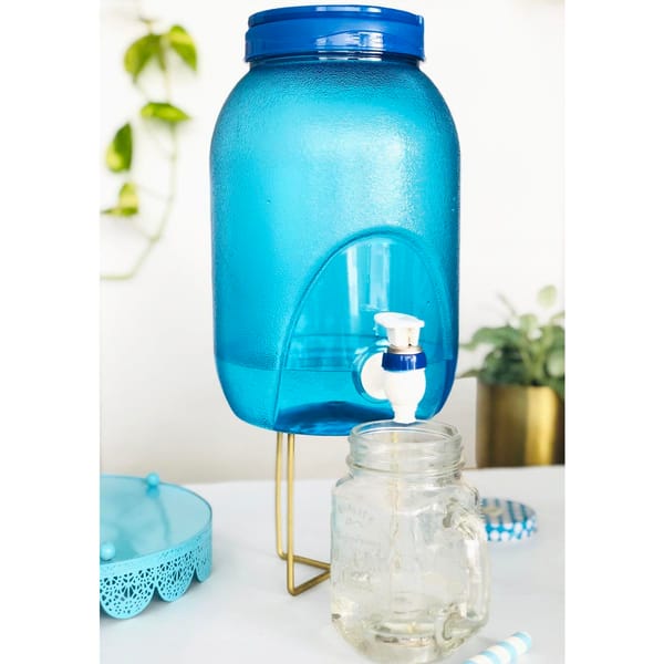 Water Dispenser With Tap - Cylindrical - 5Ltrs - Single Piece