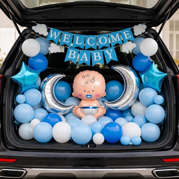 Welcome Baby Boy Balloon Arrangement