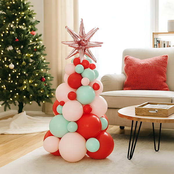 Whimsical Christmas Balloon Tree Decoration