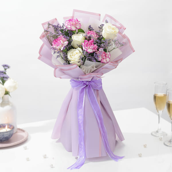 Whispers of Lavender & White Blooms