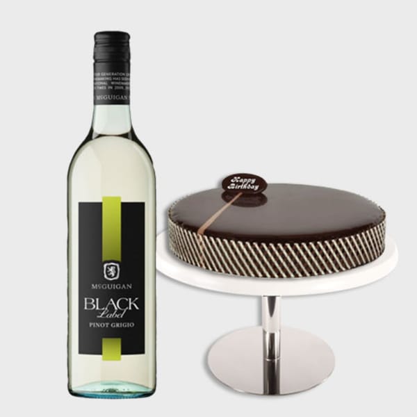 White Wine and Chocolate Mud Cake Combo