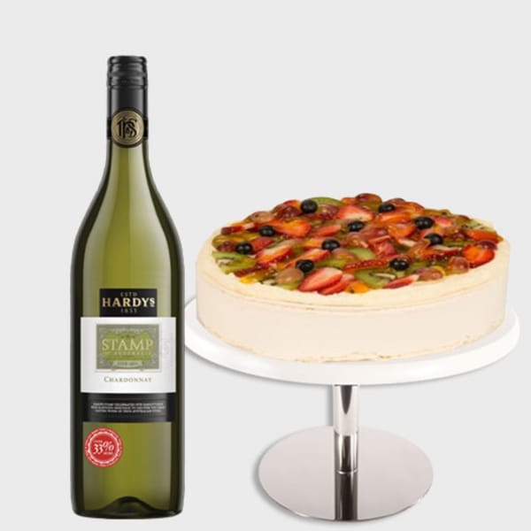 White Wine & Fruit Cake Combo
