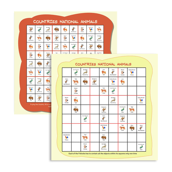 Wild Wonder National Animal Sudoku - Single Piece