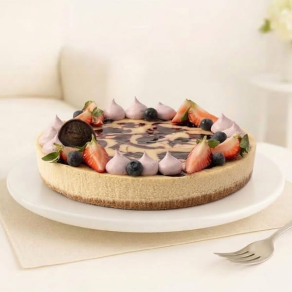 Wildberry Swirl Vanilla Cheesecake