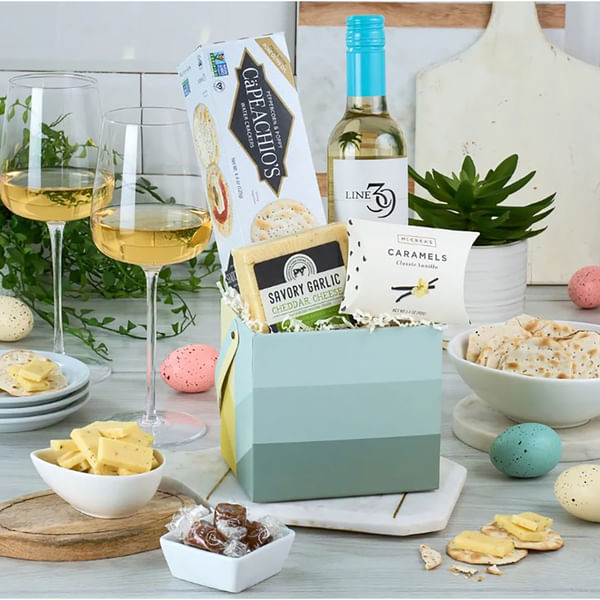 Wine And Snacks Gift Basket