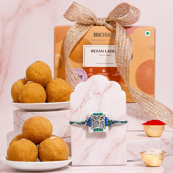 Wishing Tree Rakhi With Besan Laddoo