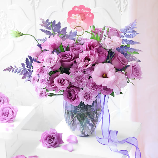 Women's Day Lavender Floral Arrangement