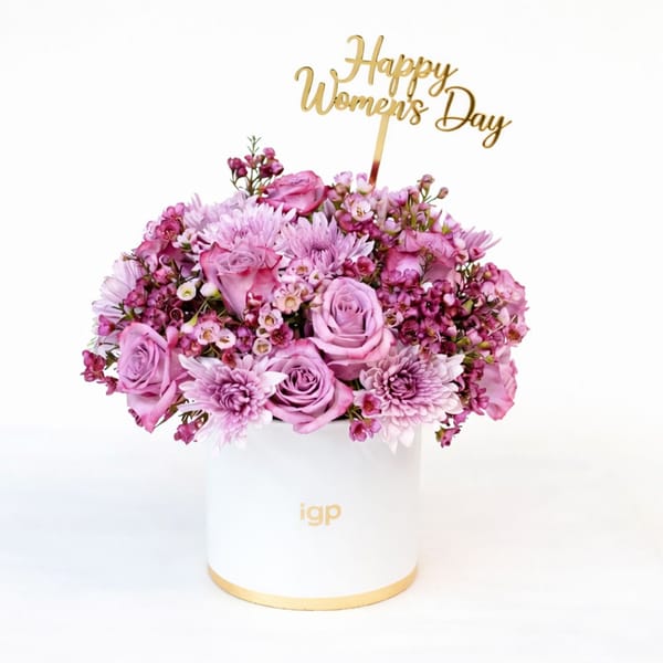 Women's Day Purple Flower Arrangement
