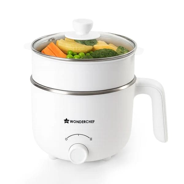 Wonderchef Luxe Ivory 1.2L Multi Cook Kettle +