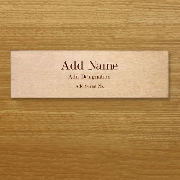 Wooden Name Plate With Name Designation And No Customisation