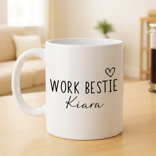 Work Bestie Personalized  Ceramic Mug