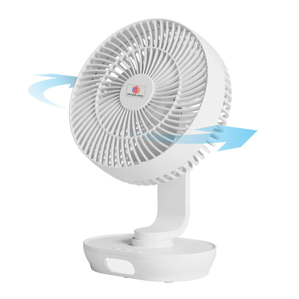 Xech Rechargeable Fan with Swing and Night Light for Home and Office