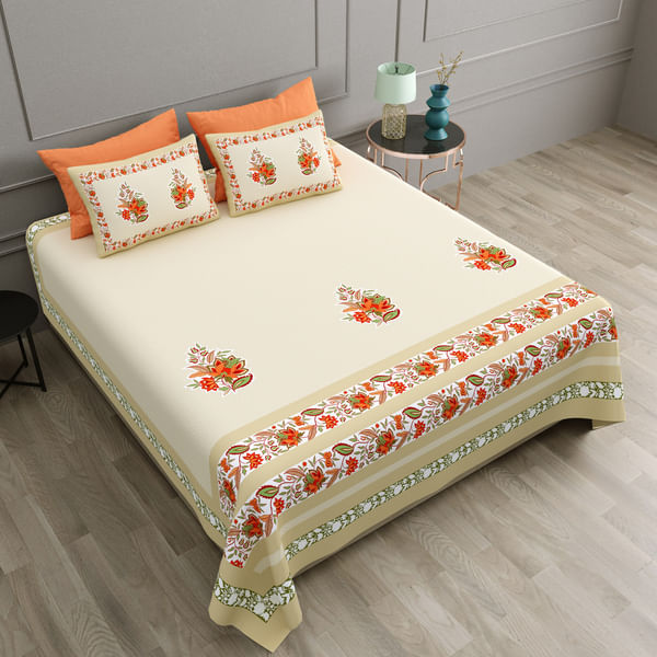 Yellow Charm Super King Bedsheet Set