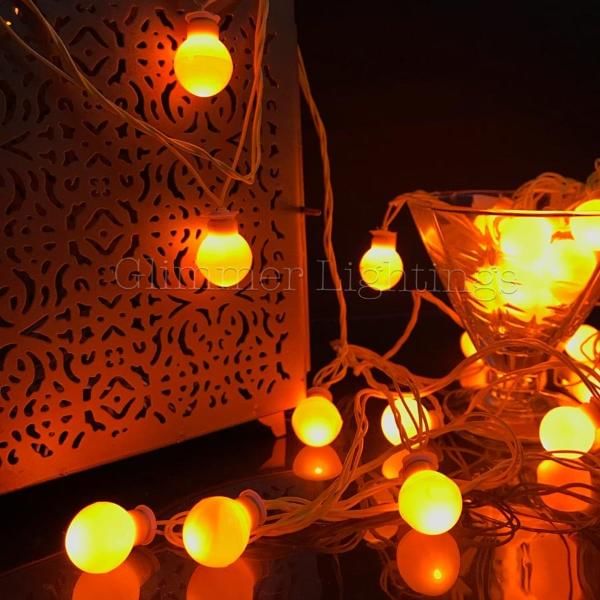 Yellow Elegant Small Ball Decoration String Lights LED Copper Wire - 8m