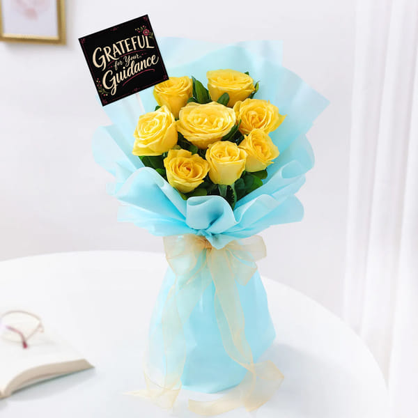 Yellow Roses Teacher's Day Bouquet