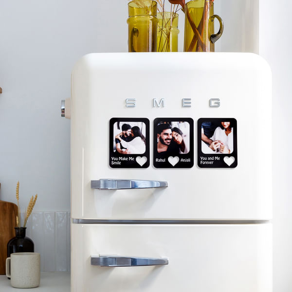 You And Me Forever Personalized Fridge Magnet - Set Of 3
